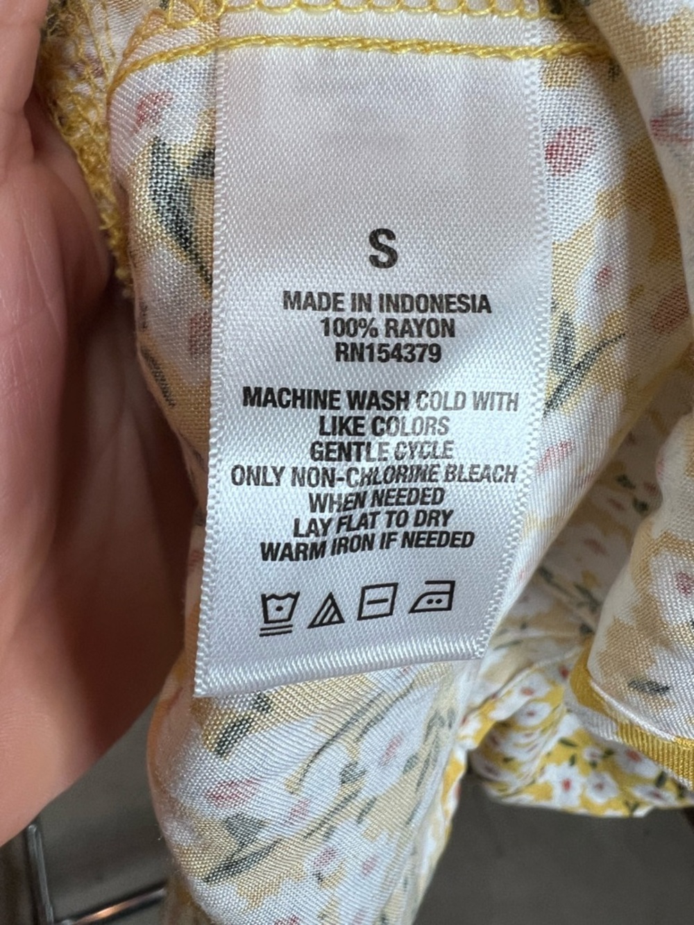 AEROPOSTALE Y2K Style Ditzy Yellow Floral Minidress, S - Picture 10 of 10